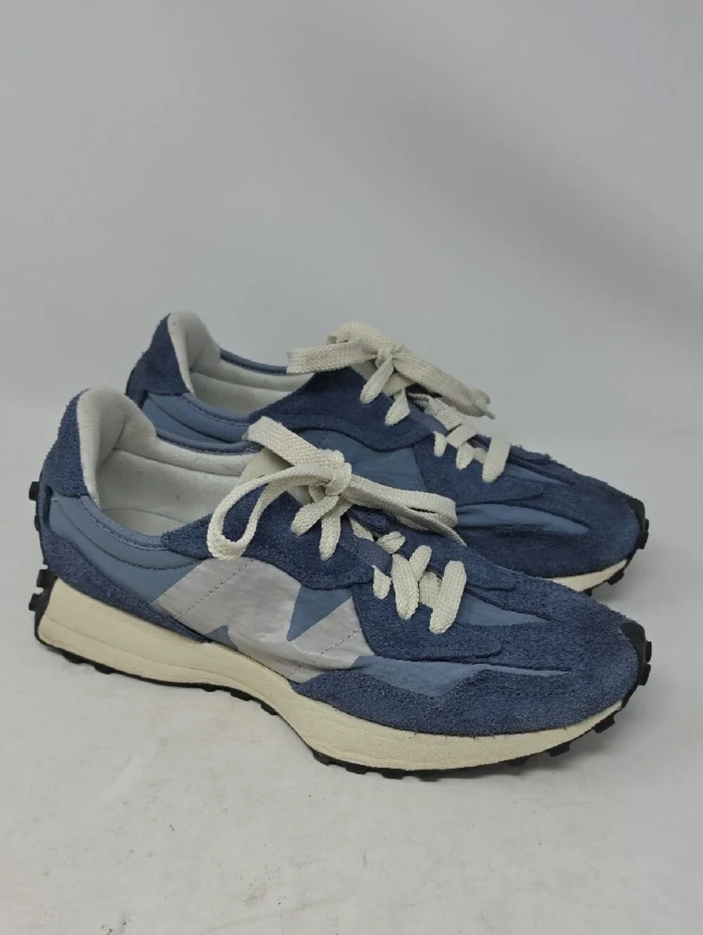 New Balance Shoe 327 Mens Blue Suede Panel Indigo Casual Running U327WCB Size 10